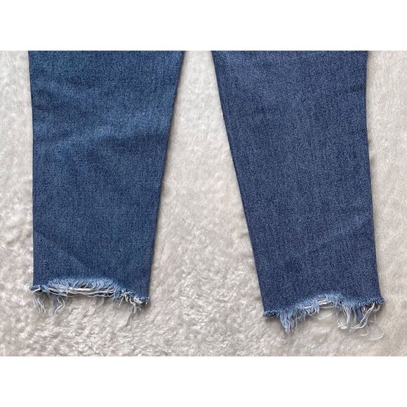 MUSELOOKS High Rise Distressed Raw Hem Cropped Jeans, Size Small - Picture 11 of 14